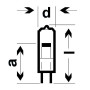 Лампа галогенная (галогеновая) Osram 64405S 12V 5W G4 Фото товара Лампа галогенная (галогеновая) Osram 64405S 12V 5W G4