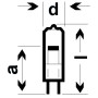 Лампа галогенная (галогеновая) Osram 64405S 12V 5W G4 Фото товара Лампа галогенная (галогеновая) Osram 64405S 12V 5W G4
