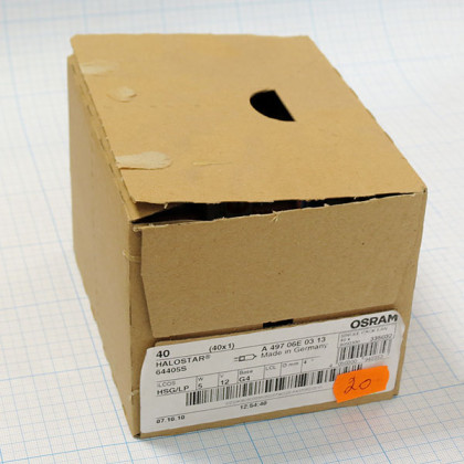 Лампа галогенная (галогеновая) Osram 64405S 12V 5W G4 Фото товара Лампа галогенная (галогеновая) Osram 64405S 12V 5W G4