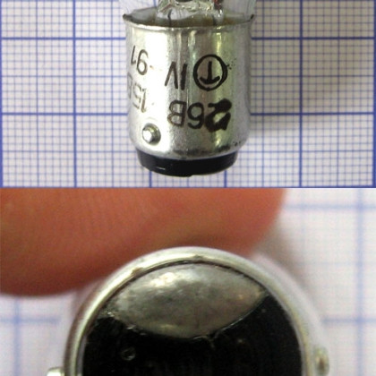 Фото товара Лампа СМ 26-15 B15d/18 самолетная накаливания