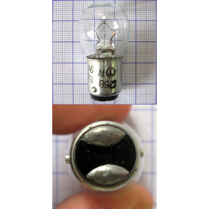 Фото товара Лампа СМ 26-15 B15d/18 самолетная накаливания