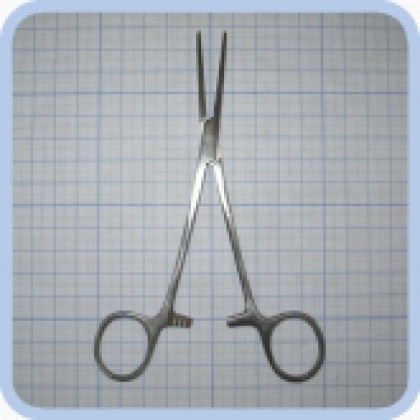 Зажим кровоостанавливающий зубчатый прямой №1 J-17-051 Фото товара Зажим кровоостанавливающий зубчатый прямой №1 J-17-051