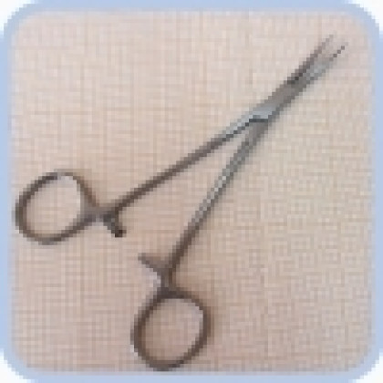 Зажим кровоостанавливающий Москит изогнутый J-17-058 Фото товара Зажим кровоостанавливающий Москит изогнутый J-17-058