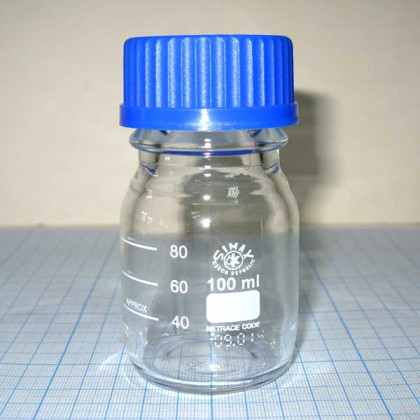 Банка для лабораторных реагентов Simax Kavalier 100 мл Фото товара Банка для лабораторных реагентов Simax Kavalier 100 мл