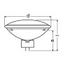 Лампа Osram PAR 64738/4 NSP 240V 1000W GX16d Фото товара Лампа Osram PAR 64738/4 NSP 240V 1000W GX16d