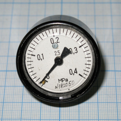 Фото товара Манометр показывающий М-1/4 0,4 МПа