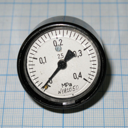 Фото товара Манометр показывающий М-1/4 0,4 МПа