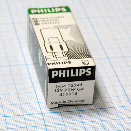 Лампа галогенная (галогеновая) Philips 12345SL 12V 20W G4 Фото товара Лампа галогенная (галогеновая) Philips 12345SL 12V 20W G4