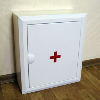 Аптечка 2 металлическая настенная (330х280х140) Фото товара Аптечка 2 металлическая настенная (330х280х140)