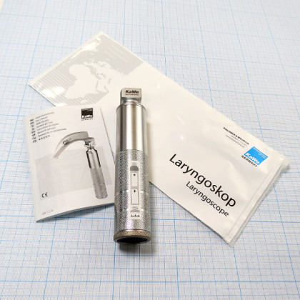 Ларингоскоп KaWe со стандартной оптикой (Рукоять средняя 2,5 В стандартный свет) №03.11000.721 Фото товара Ларингоскоп KaWe со стандартной оптикой (Рукоять средняя 2,5 В стандартный свет) №03.11000.721