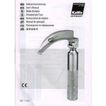 Клинок ларингоскопический KaWe «Макинтош» №4 изогнутый  Фото товара Клинок ларингоскопический KaWe «Макинтош» №4 изогнутый