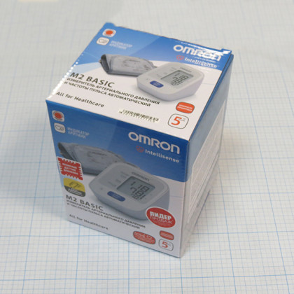 Тонометр электронный автоматический Omron M2 Basic с адаптером Фото товара Тонометр электронный автоматический Omron M2 Basic с адаптером