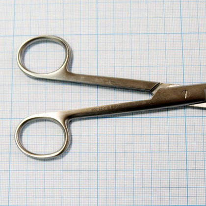 Фото товара Ножницы тупоконечные прямые 165 мм J-22-006 (Surgicon)