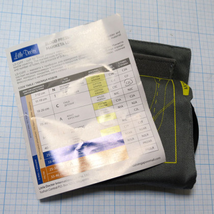 Манжета с камерой LD-CUFF C2C, двухтрубочная, 18-26см хлопок, детская Фото товара Манжета с камерой LD-CUFF C2C, двухтрубочная, 18-26см хлопок, детская