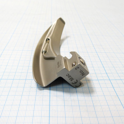 Клинок ларингоскопический KaWe «Макинтош» №2 изогнутый Фото товара Клинок ларингоскопический KaWe «Макинтош» №2 изогнутый