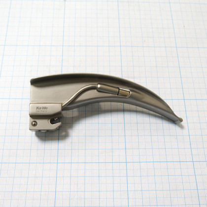 Клинок ларингоскопический KaWe «Макинтош» №2 изогнутый Фото товара Клинок ларингоскопический KaWe «Макинтош» №2 изогнутый