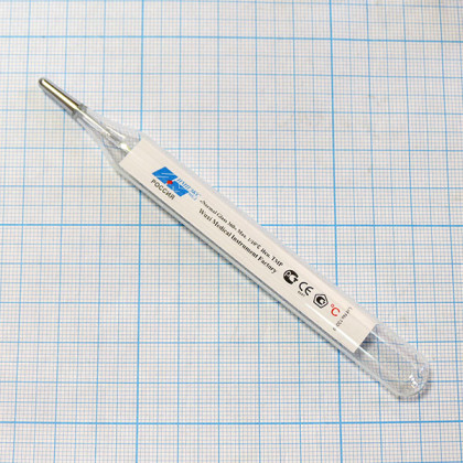 Термометр (градусник) ртутный медицинский Фото товара Термометр (градусник) ртутный медицинский