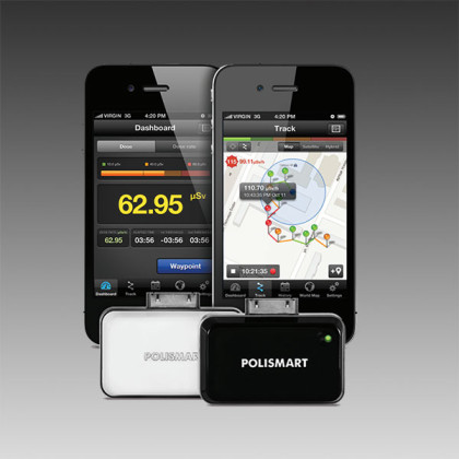 Сигнализатор-индикатор гамма-излучения POLISMART II PM1904 для iPhone 4 Фото товара Сигнализатор-индикатор гамма-излучения POLISMART II PM1904 для iPhone 4