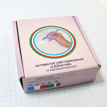 Активатор светодиодный LEDактив-01R 220В для полимеризации светокомпозитных пломб (синий) Фото товара Активатор светодиодный LEDактив-01R 220В для полимеризации светокомпозитных пломб (синий)