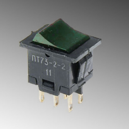 Фото товара Переключатель (тумблер) ПТ 73-2-2 для АЭ-10, -25 МО, ДЭ-4