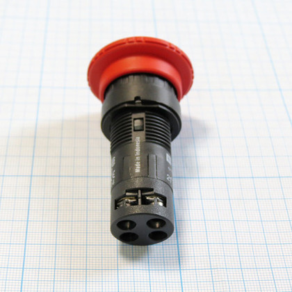 Кнопка красная грибовидная 1НО+1НЗ Фото товара Кнопка красная грибовидная 1НО+1НЗ