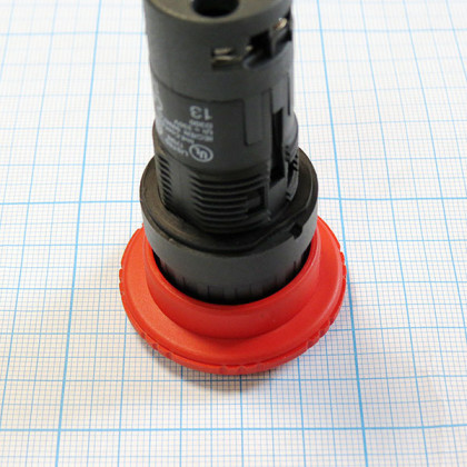 Кнопка красная грибовидная 1НО+1НЗ Фото товара Кнопка красная грибовидная 1НО+1НЗ