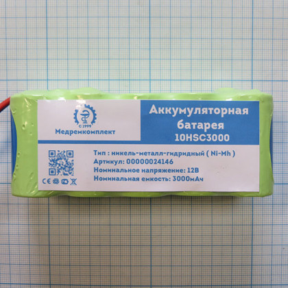 Фото товара Батарея аккумуляторная 10H-SC3000P X065 (модель NKB - 301V) для ECG1350 и дефибрилляторов TEC (МРК)