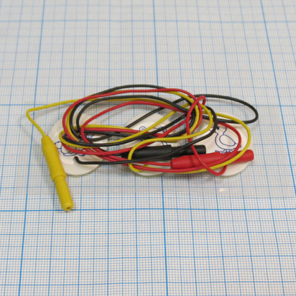 Фото товара Электрод однораз 23х30мм, PG10S/RU2330W-DIN для новорожд. с кабелем 50 см и разъёмом 1,5мм (уп/3 шт.)