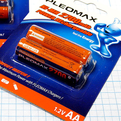 Аккумулятор Pleomax NI-MN, 2700 mAh Фото товара Аккумулятор Pleomax NI-MN, 2700 mAh