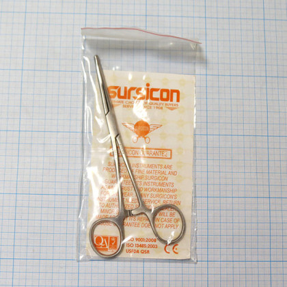 Зажим кровоостанавливающий зубчатый прямой №2 J-17-118 Фото товара Зажим кровоостанавливающий зубчатый прямой №2 J-17-118