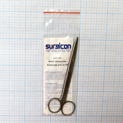 Ножницы хирургические прямые J-22-101 Фото товара Ножницы хирургические прямые J-22-101
