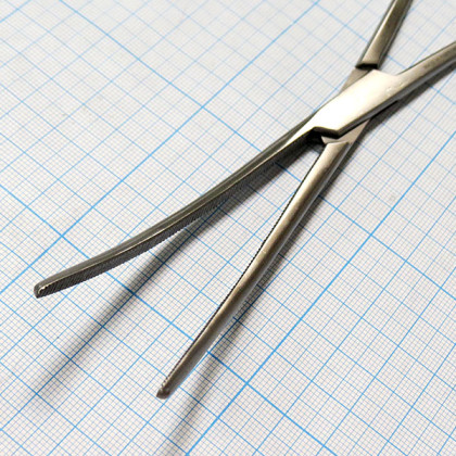 Зажим кровоостанавливающий зубчатый изогнутый №3 17-266 Rochester Pean Фото товара Зажим кровоостанавливающий зубчатый изогнутый №3 17-266 Rochester Pean