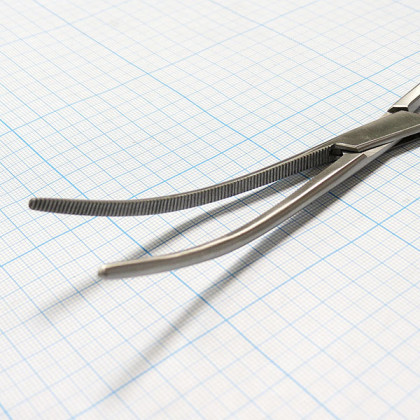 Зажим кровоостанавливающий зубчатый изогнутый №3 17-266 Rochester Pean Фото товара Зажим кровоостанавливающий зубчатый изогнутый №3 17-266 Rochester Pean