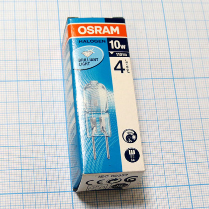 Лампа Osram 64410S 6V 10W G4 Фото товара Лампа Osram 64410S 6V 10W G4