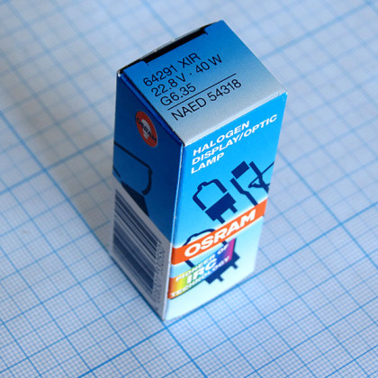 Лампа галогенная Osram 64291 XIR UVS 22,8V 40W G6,35 Фото товара Лампа галогенная Osram 64291 XIR UVS 22,8V 40W G6,35