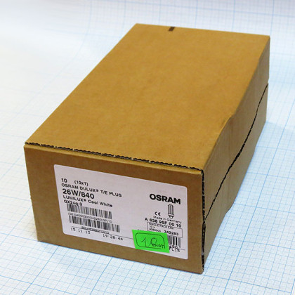 Лампа Osram Dulux T/E 26W/21-840 PLUS GX24q-3 Фото товара Лампа Osram Dulux T/E 26W/21-840 PLUS GX24q-3