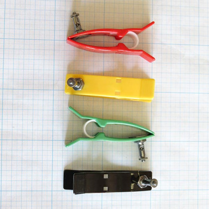 Фото товара Электрод конечностный педиатрический с винтом и зажимом, КНР (прищепка) 87х20