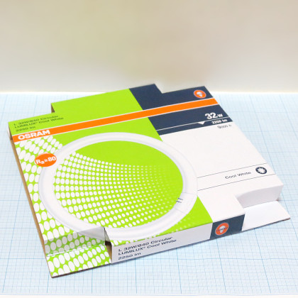 Лампа кольцевая люминесцентная L32W/840C G10Q OSRAM Фото товара Лампа кольцевая люминесцентная L32W/840C G10Q OSRAM