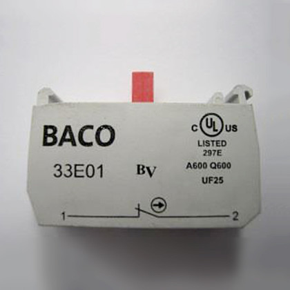 Блок контакта 1 NO BACO 33E01 Фото товара Блок контакта 1 NO BACO 33E01