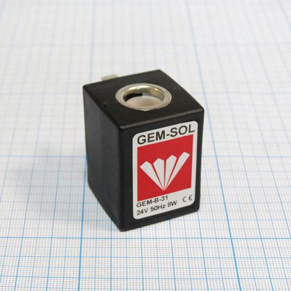 Фото товара Катушка GEM-SOL GEM-B-31 24V 8W к соленоидному клапану для аппарата DGM-23