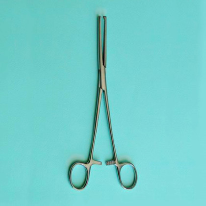 Зажим кровоостанавливающий зубчатый изогнутый №1 17-382 Фото товара Зажим кровоостанавливающий зубчатый изогнутый №1 17-382