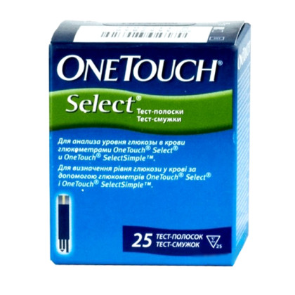 Тест-полоски OneTouch Select №50  Фото товара Тест-полоски OneTouch Select №50