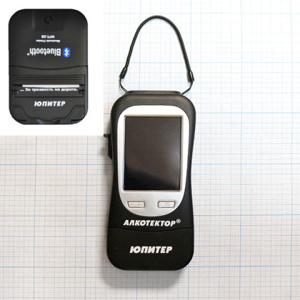 Алкотестер АЛКОТЕКТОР Юпитер-П с принтером Фото товара Алкотестер АЛКОТЕКТОР Юпитер-П с принтером