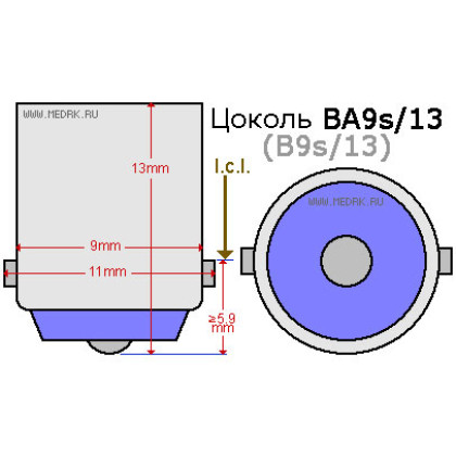 Фото товара Лампа накаливания миниатюрная МН 26-0,12 BA9s/14