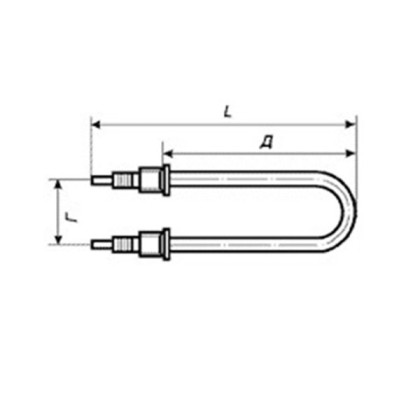 ТЭН 60 А10/2.5-P-220 R30 Фото товара ТЭН 60 А10/2.5-P-220 R30