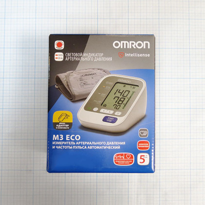 Тонометр автоматический Omron M3 Eco c адаптером Фото товара Тонометр автоматический Omron M3 Eco c адаптером