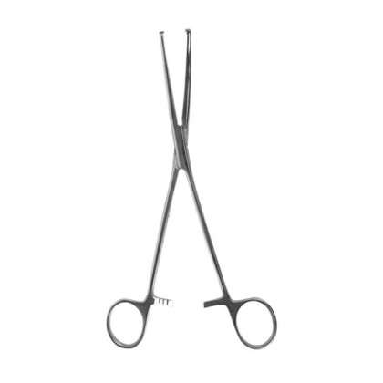 Зажим кровоостанавливающий изогнутый зубчатый №3 17-385 200 мм Фото товара Зажим кровоостанавливающий изогнутый зубчатый №3 17-385 200 мм