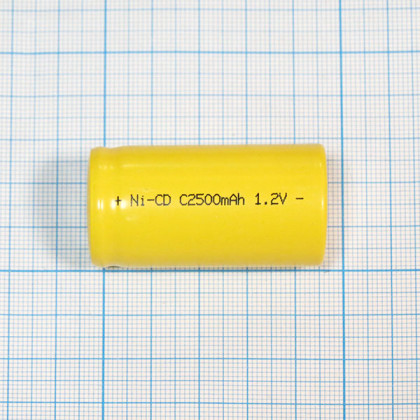Элемент питания Ni-Cd 1,2 В 2500 мАч  Фото товара Элемент питания Ni-Cd 1,2 В 2500 мАч