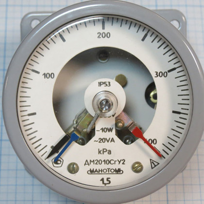 Фото товара Манометр ДМ-2010 CгУ2 (0-400кПа) с фланцем исп. 3