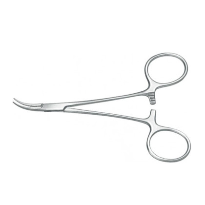 Зажим кровоостанавливающий изогнутый 120 мм 17-142-3 Москит Фото товара Зажим кровоостанавливающий изогнутый 120 мм 17-142-3 Москит